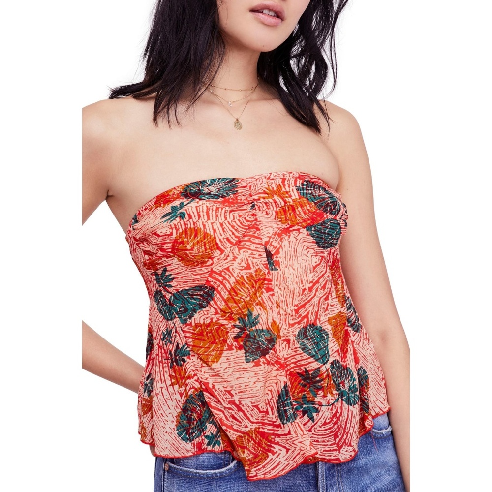 NWT Free People Poolhouse Floral Blouse Top